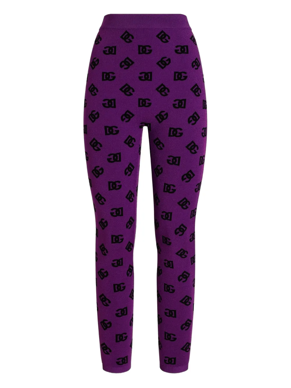 Dolce & Gabbana Legging met logopatroon Paars