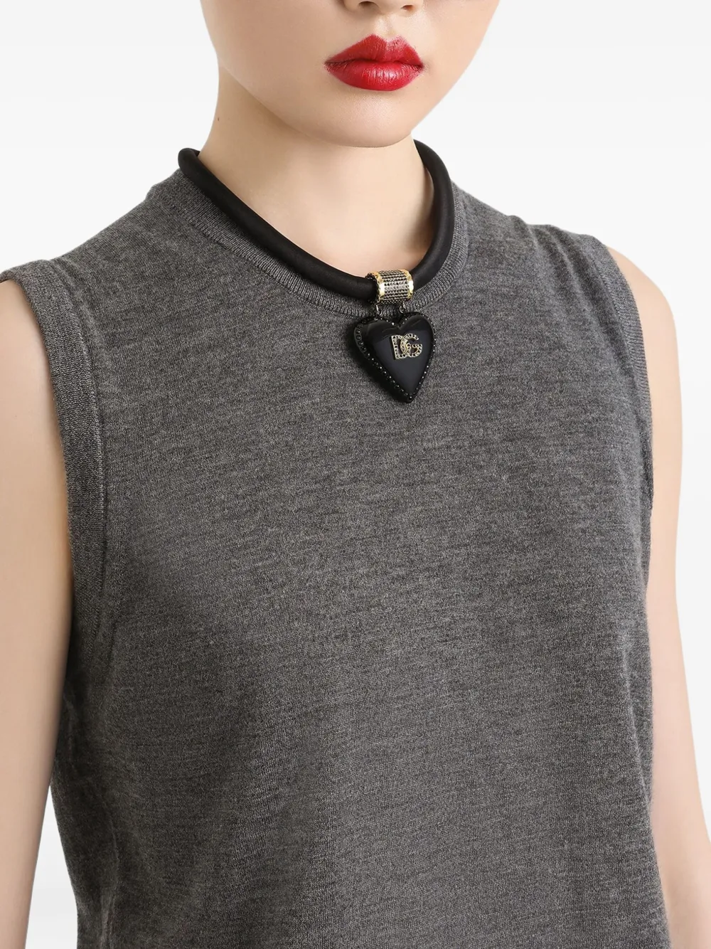 Dolce & Gabbana Geribbelde top Grijs