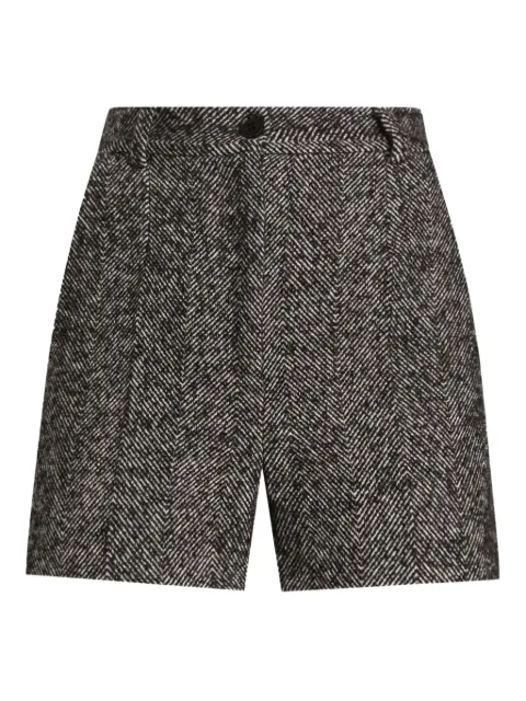 Dolce & Gabbana herringbone tweed shorts