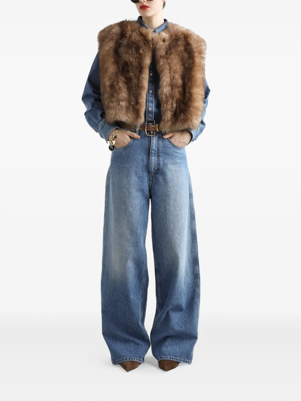 Dolce & Gabbana Jeans met logoplakkaat Blauw