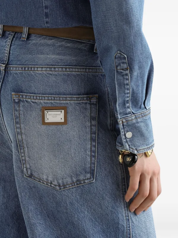 Dolce & Gabbana logo-plaque Jeans | Blue | FARFETCH CA