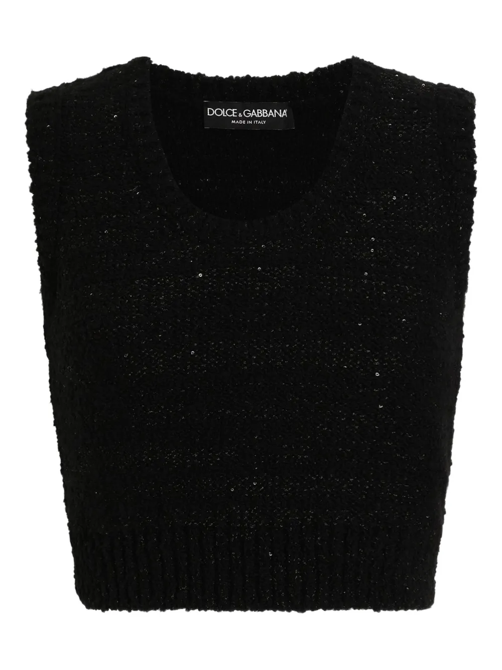 Dolce & Gabbana スパンコール タンクトップ | ブラック | FARFETCH JP