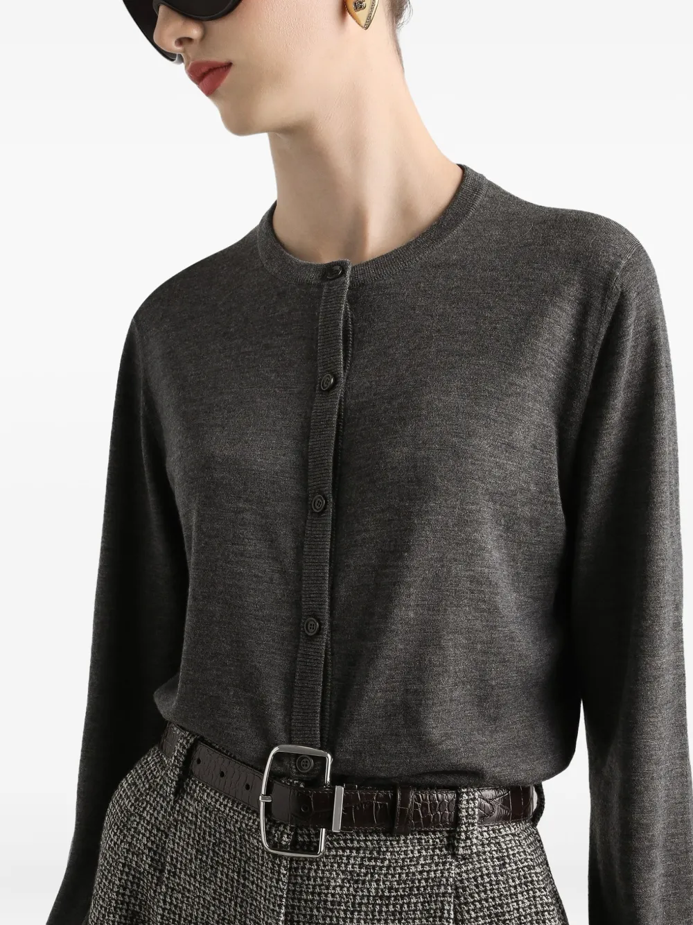 Dolce & Gabbana Button-front Cardigan In Black