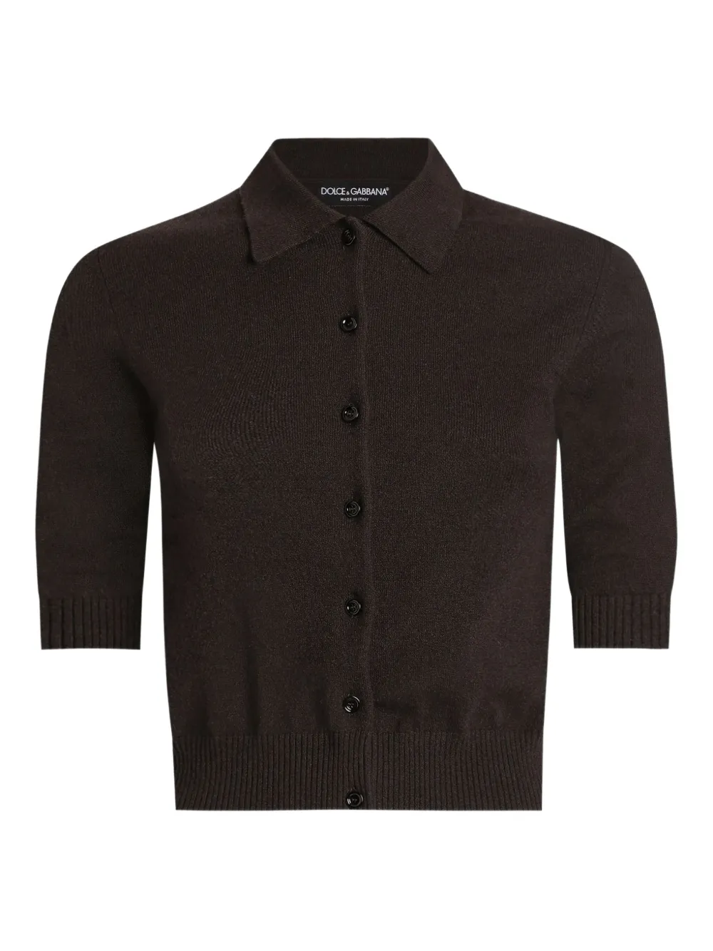 Dolce & Gabbana Vest met korte mouwen en knopen Bruin