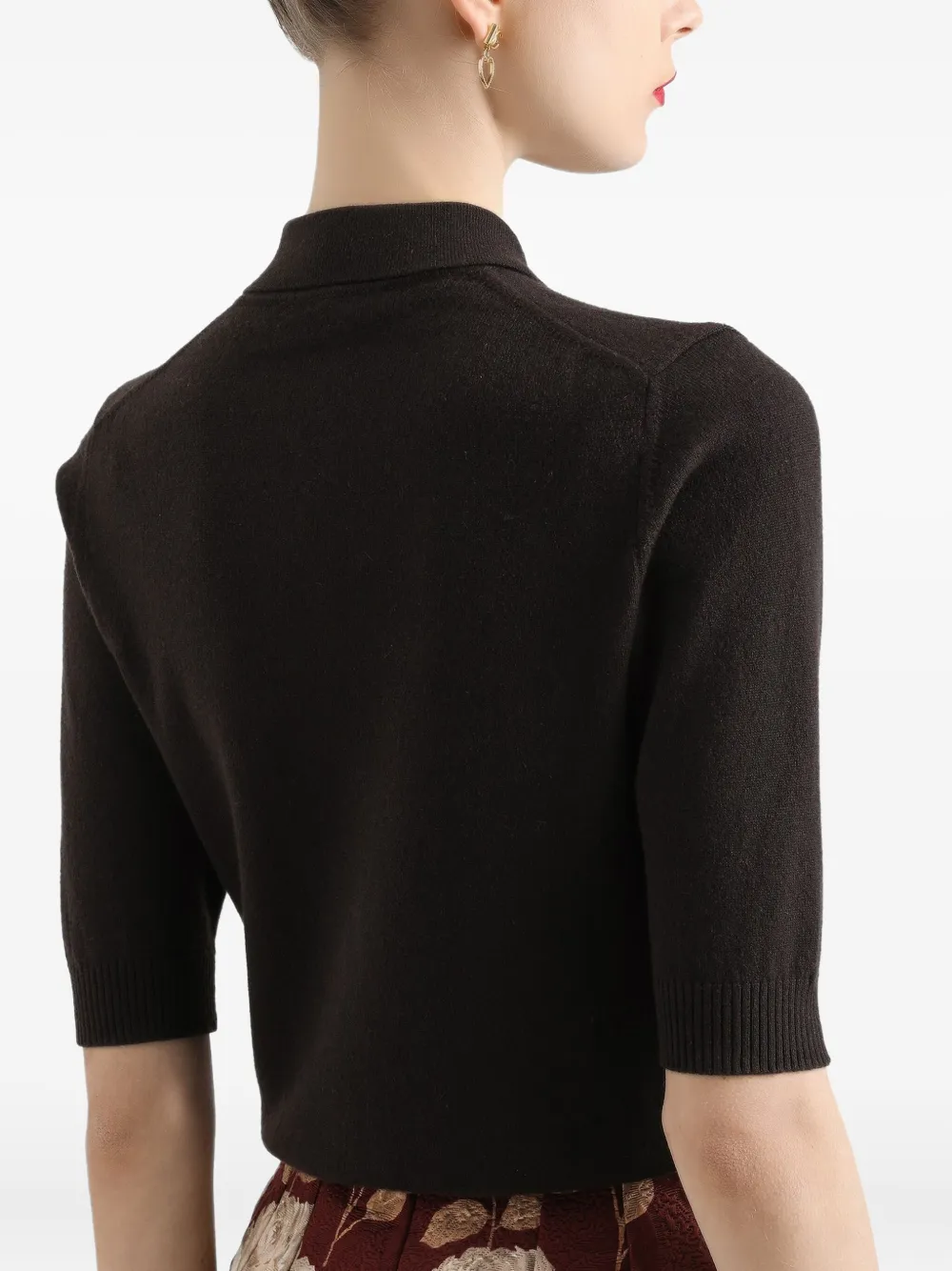 Dolce & Gabbana Vest met korte mouwen en knopen Bruin