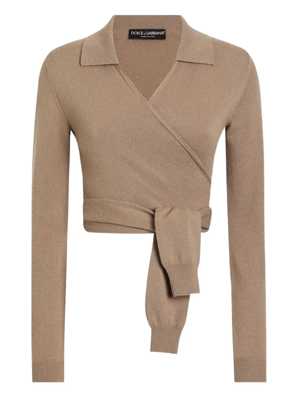 Dolce & Gabbana Wrap Cardigan In Brown