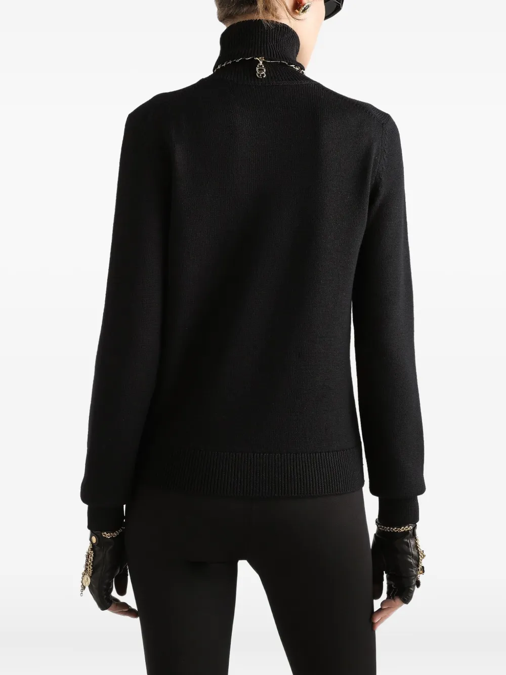 Dolce & Gabbana Geribbelde coltrui Zwart