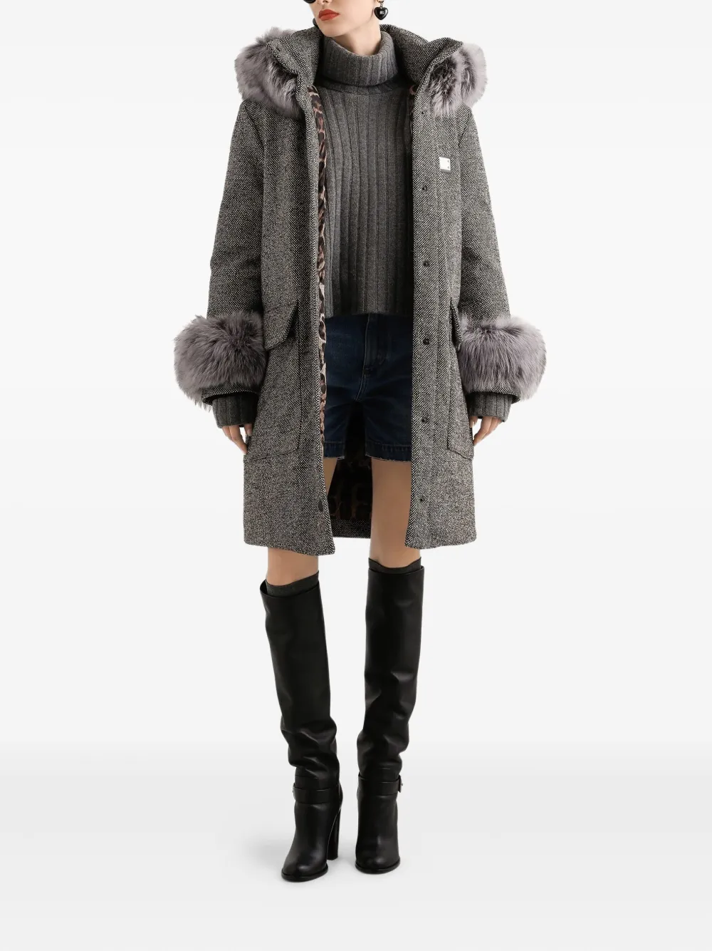 Dolce & Gabbana Geribbelde sweater Grijs