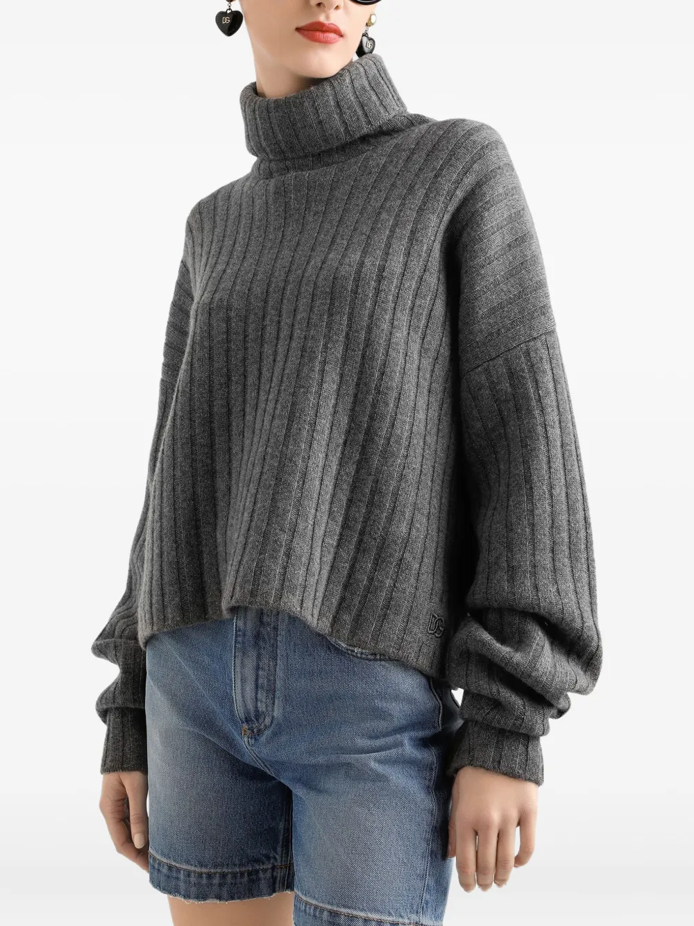 Dolce & Gabbana Geribbelde sweater Grijs