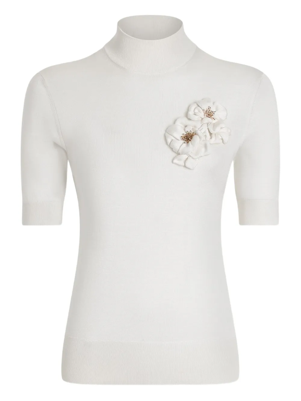 Dolce & Gabbana シルク ニットトップ - ホワイト Dolce & Gabbana シルク ニットトップ - ホワイト