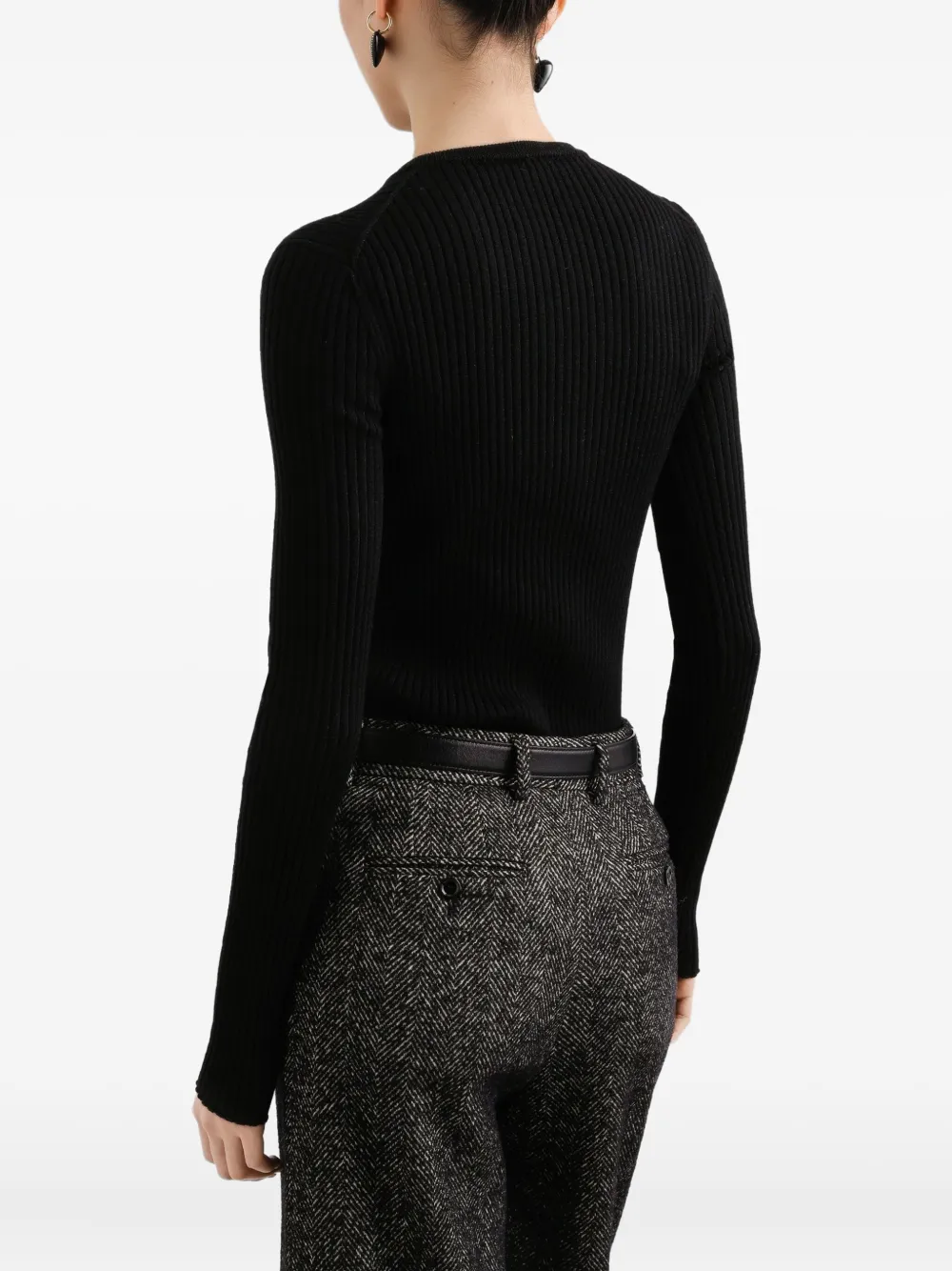 Dolce & Gabbana Geribbelde sweater Zwart