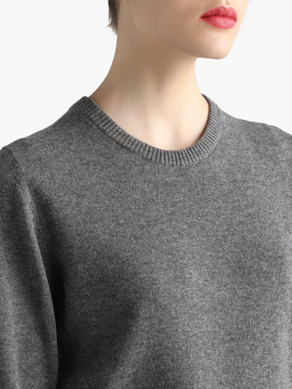 Dolce & Gabbana Cropped trui met ronde hals Grijs