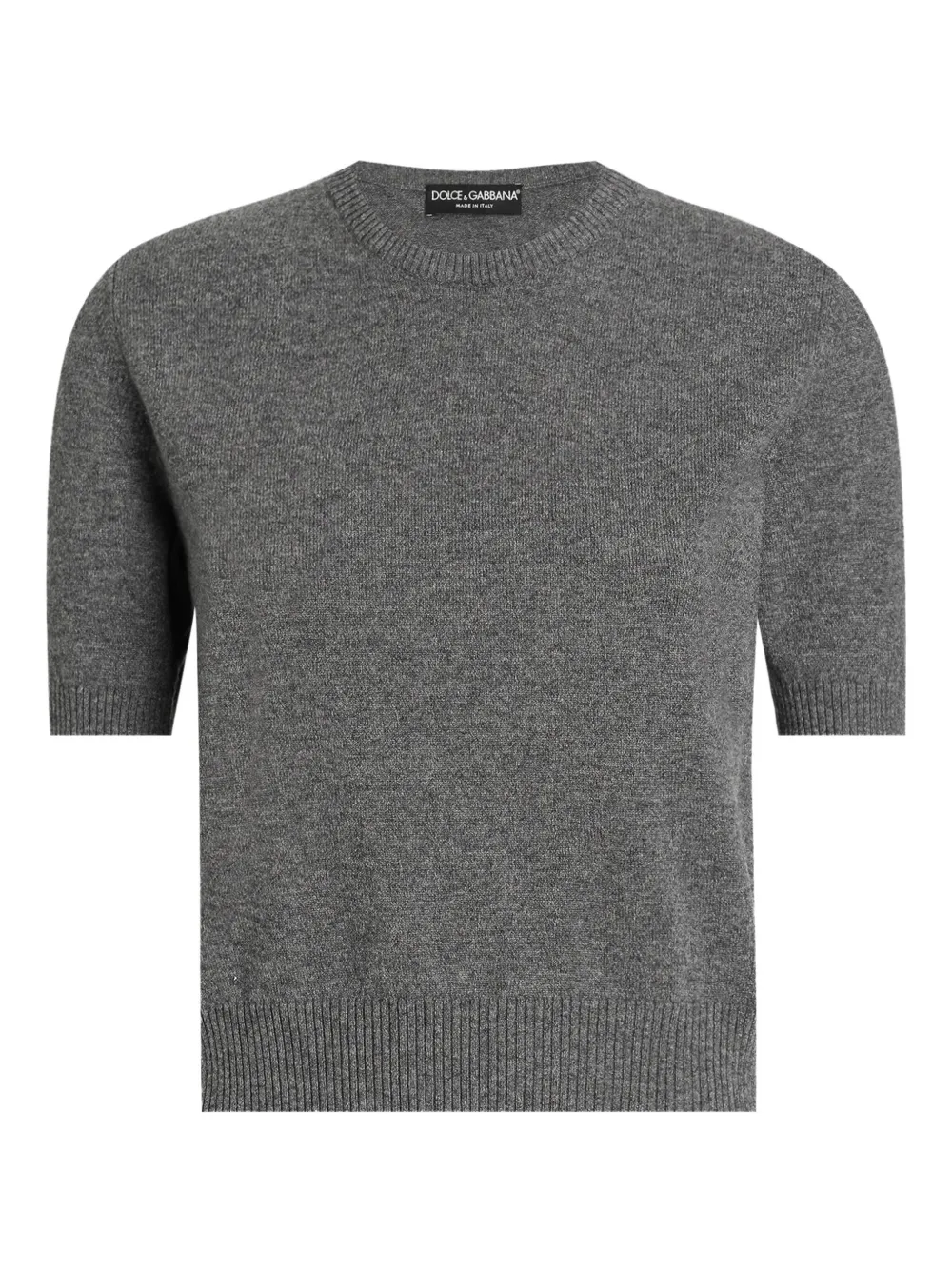 Dolce & Gabbana Kasjmier trui met korte mouwen Grijs