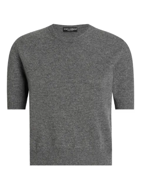 Dolce & Gabbana short-sleeve cashmere sweater