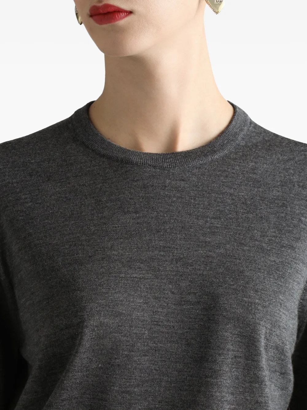 Dolce & Gabbana Trui met geborduurd logo Grijs
