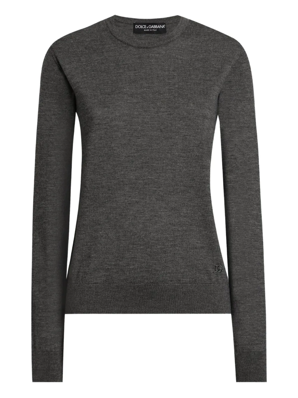 Dolce & Gabbana Trui met geborduurd logo Grijs