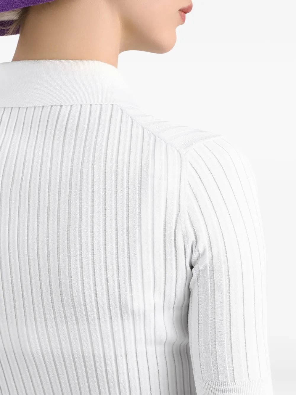 Dolce & Gabbana Geribbelde polotop Wit
