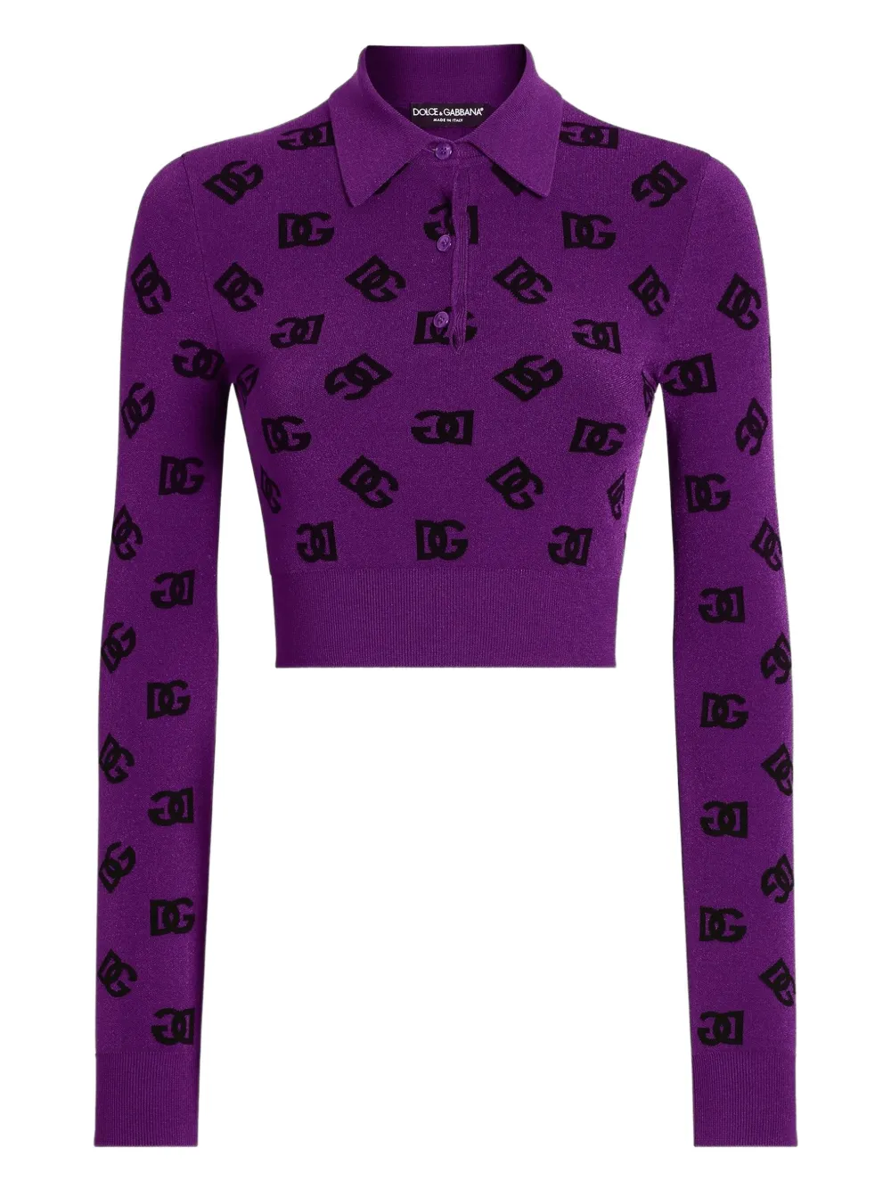 Dolce & Gabbana Polotop met logopatroon Paars