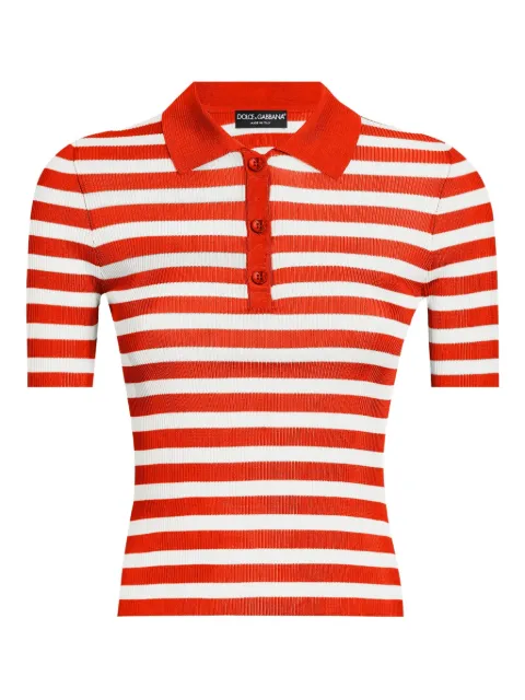 Dolce & Gabbana striped polo top