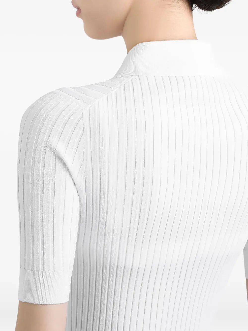 Dolce & Gabbana Geribbelde polotop Wit
