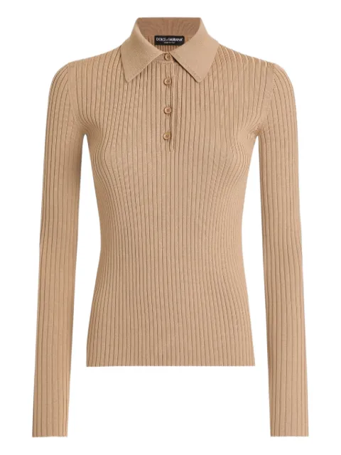Dolce & Gabbana ribbed polo top