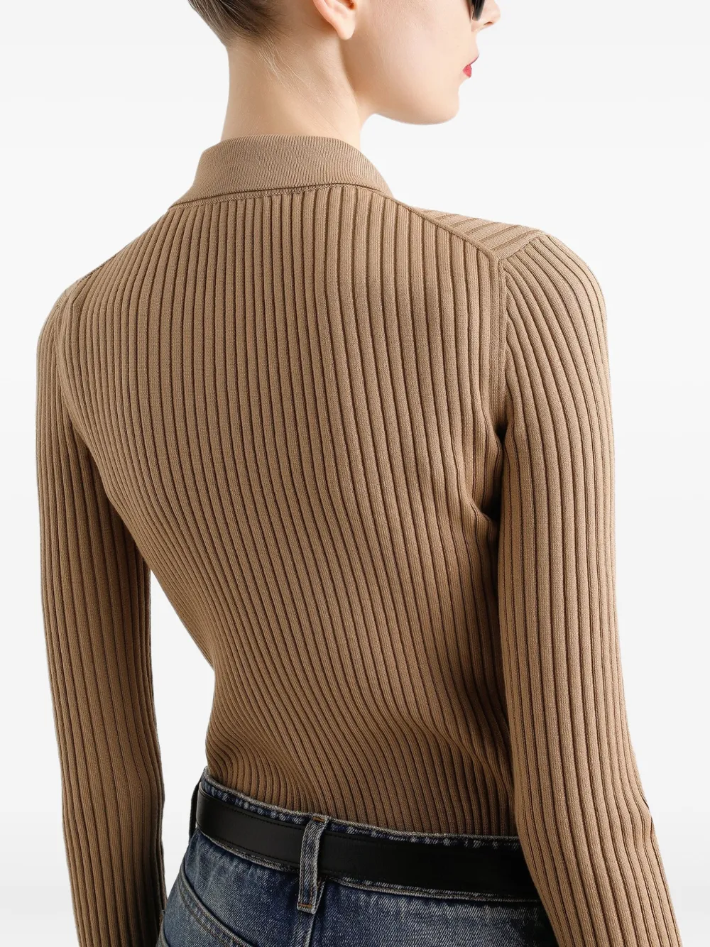 Dolce & Gabbana Geribbelde polotop Beige