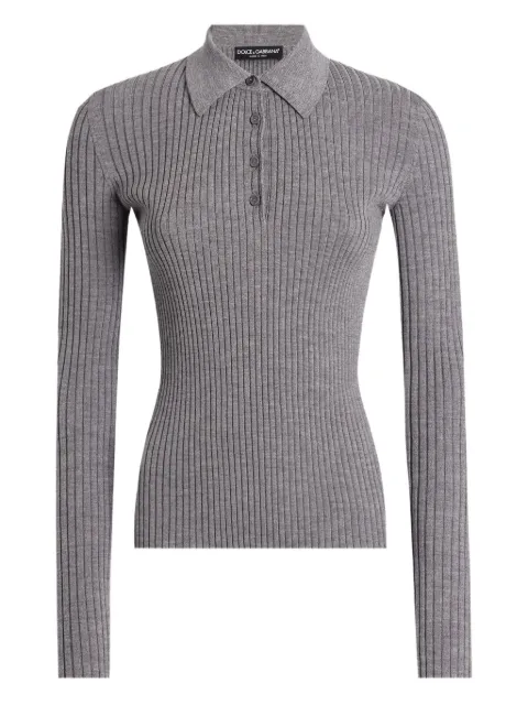 Dolce & Gabbana ribbed polo top