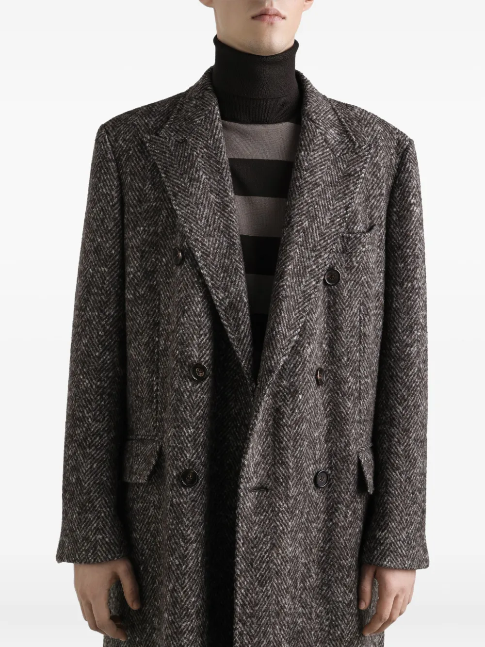 Dolce & Gabbana Jas met visgraatpatroon Zwart