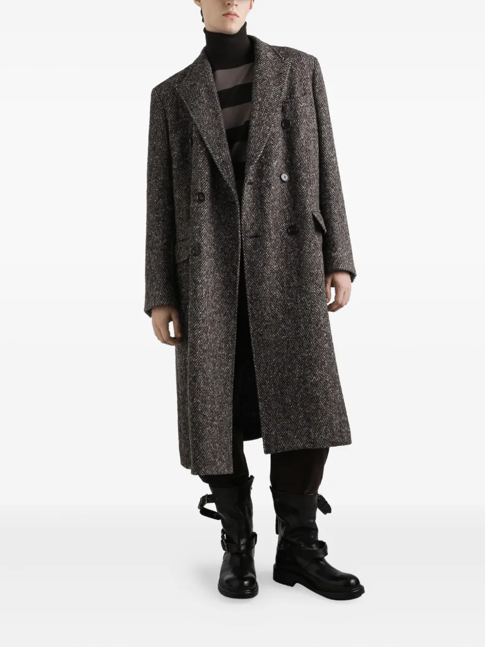 Dolce & Gabbana Jas met visgraatpatroon Zwart