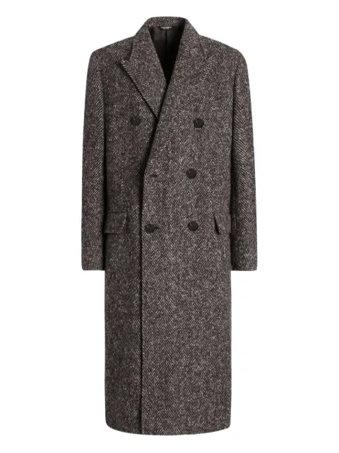 Dolce & Gabbana abrigo con doble botonadura y motivo espiga