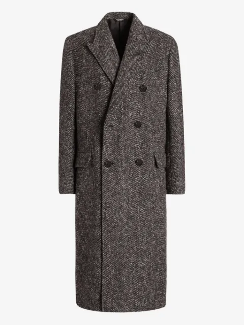 Dolce & Gabbana herringbone double-breasted coat