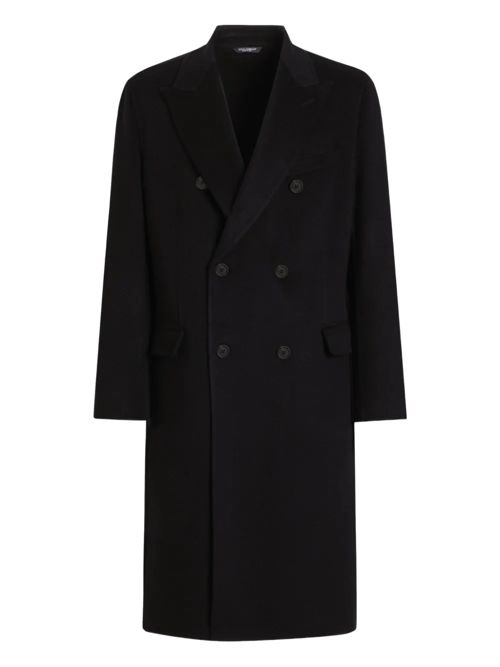Dolce & Gabbana double-breasted wool coat Zwart