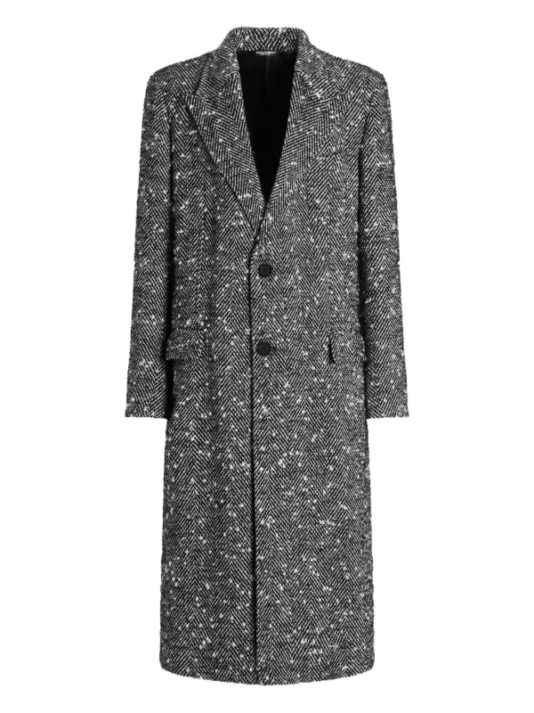 Dolce & Gabbana ヘリンボーン ロングコート Dolce & Gabbana