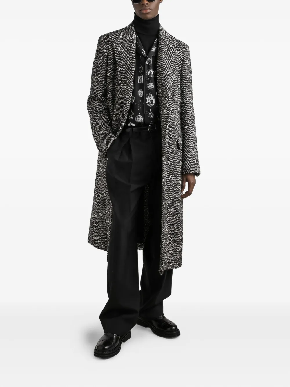 Dolce & Gabbana Jas met visgraatpatroon Zwart