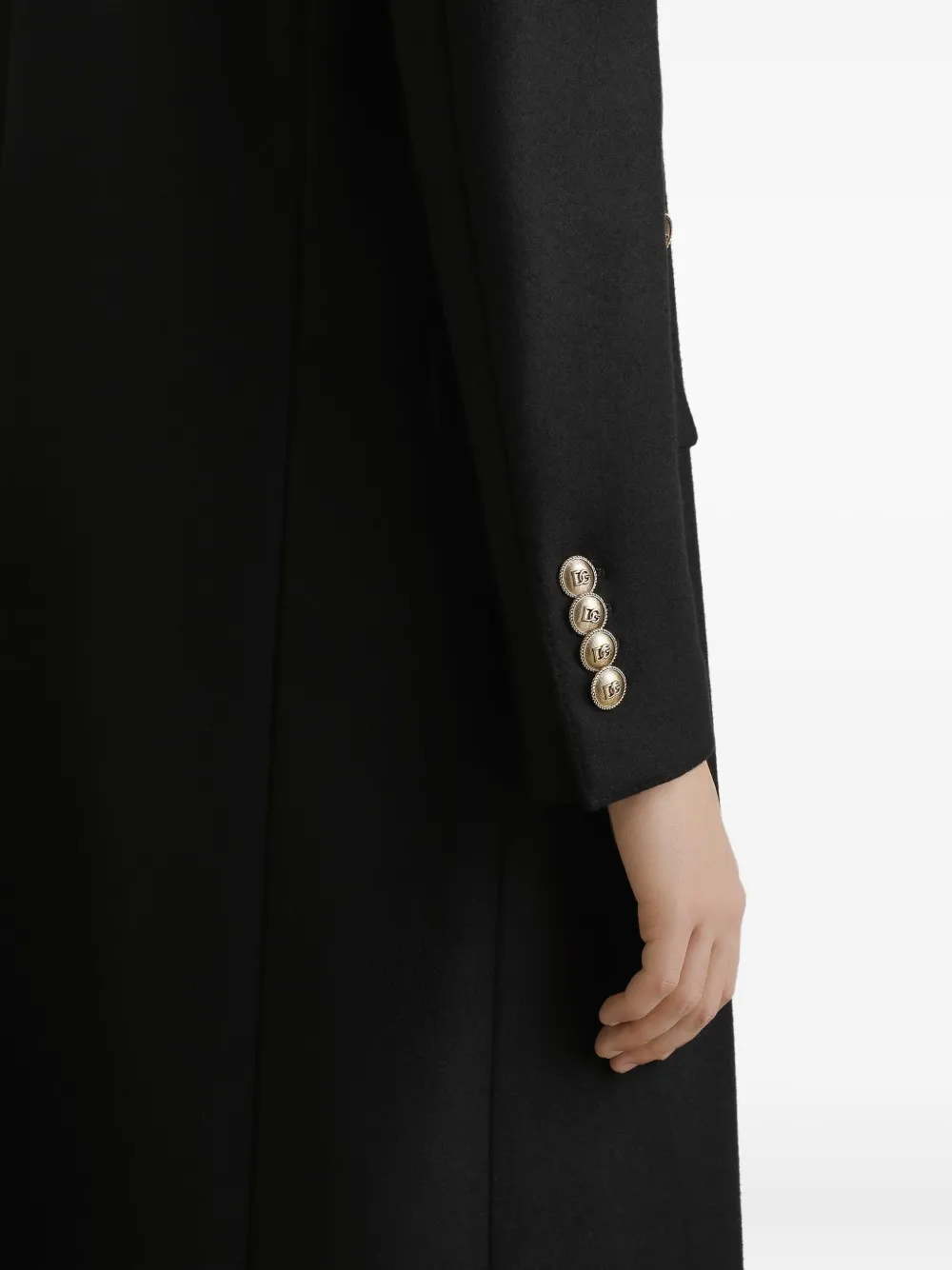 Dolce & Gabbana Jas met dubbele rij knopen en verfraaid detail Zwart