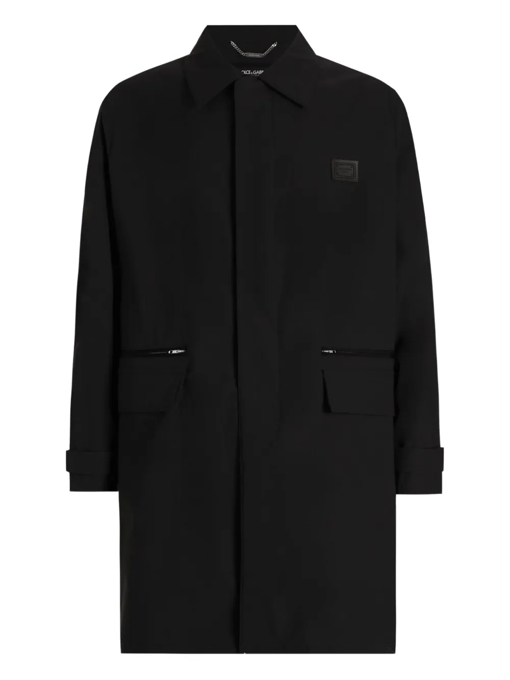 single-breasted trench coat