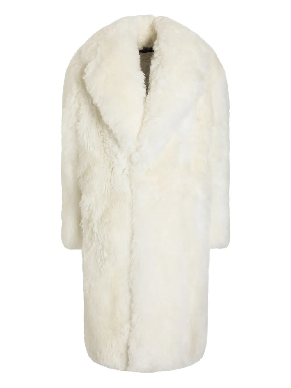 Dolce & Gabbana Faux-fur Coat In Neutral