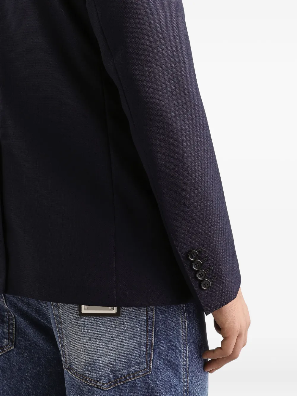 Dolce & Gabbana Wollen blazer met twee knopen Blauw