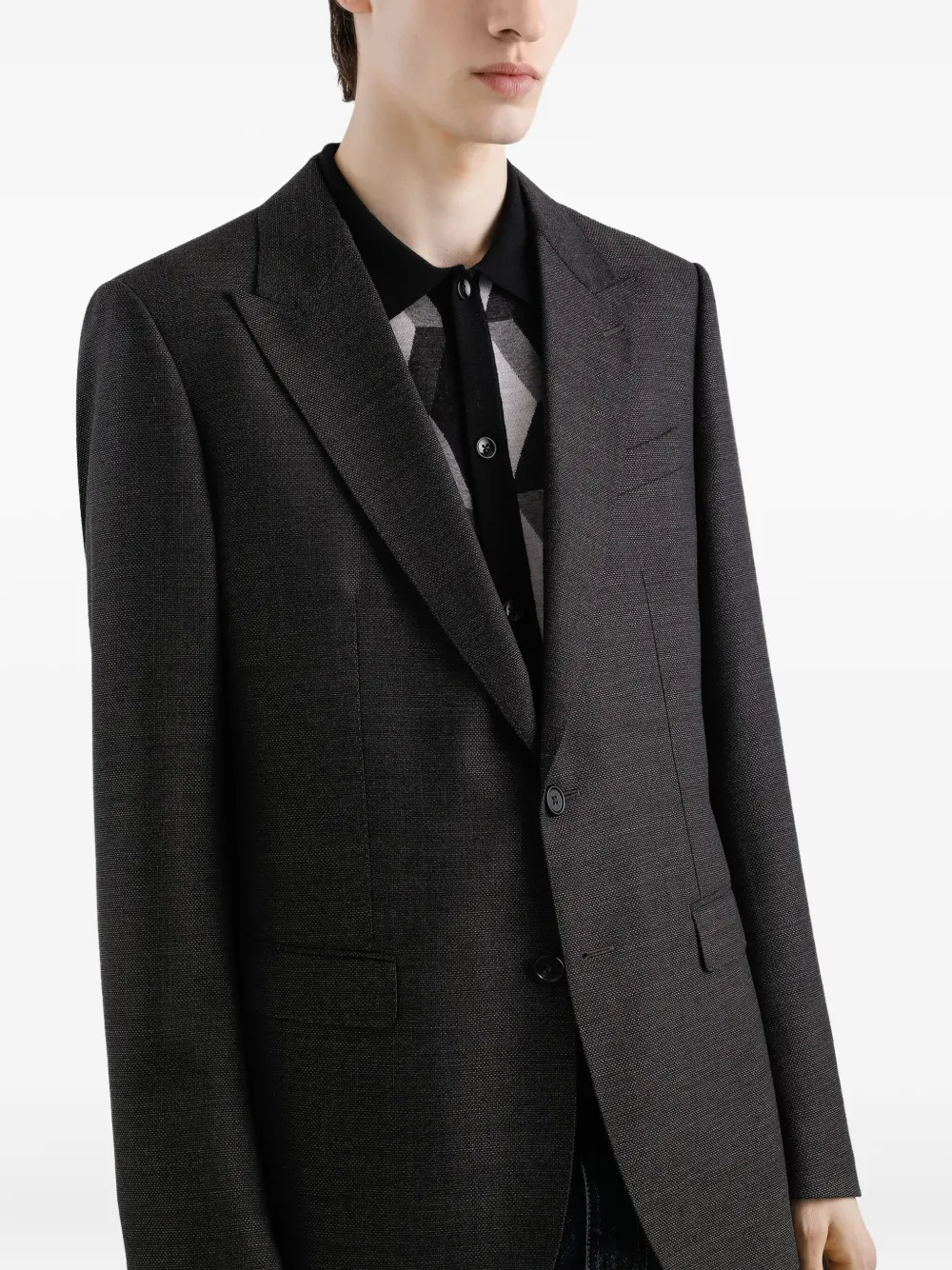 Dolce & Gabbana Blazer met enkele rij knopen Grijs