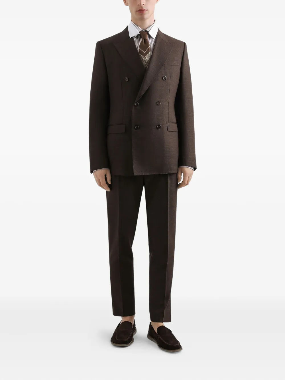 Dolce & Gabbana Blazer met dubbele rij knopen Bruin