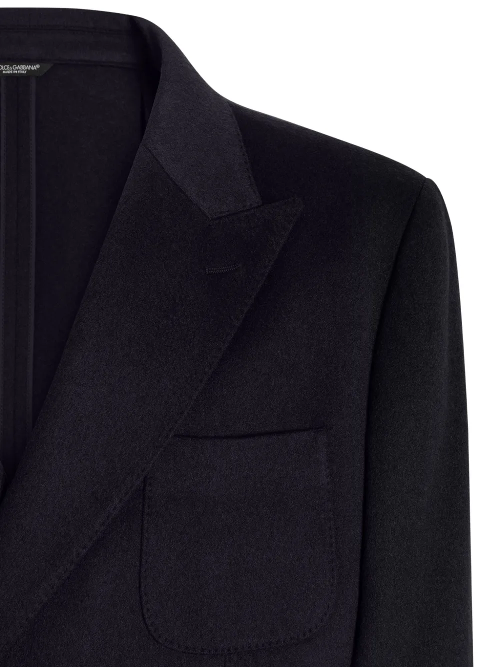 Dolce & Gabbana Jack met dubbele rij knopen en zak Blauw