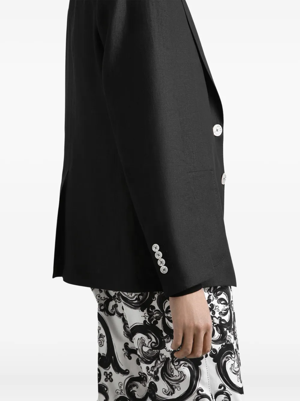 Dolce & Gabbana Blazer met enkele rij knopen Zwart