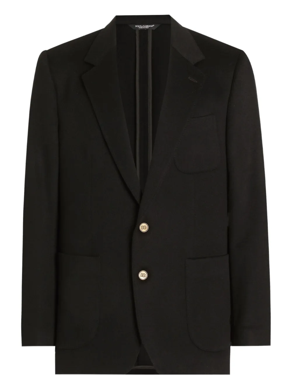 Dolce & Gabbana Buttoned Jacket In Black