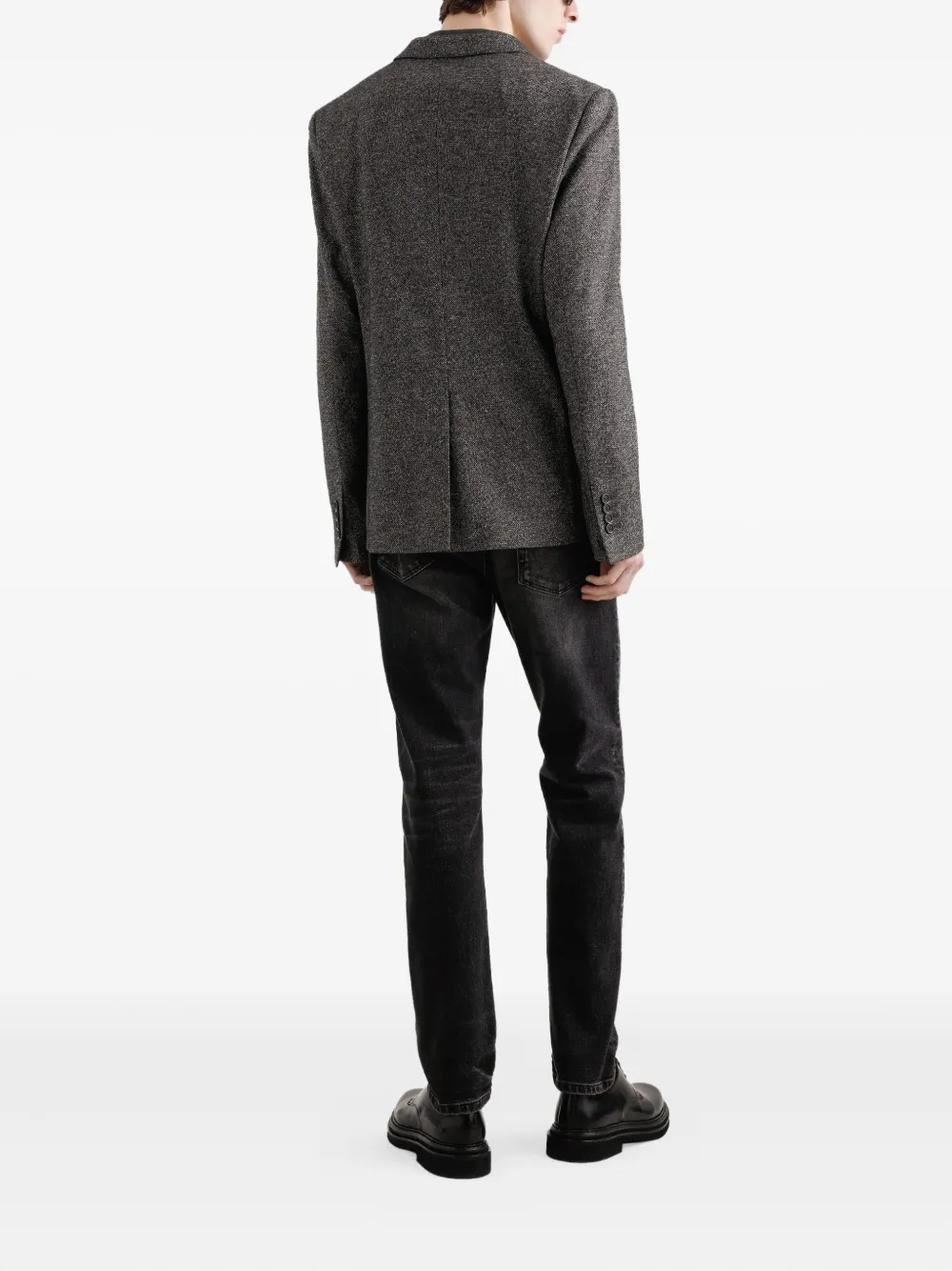 Dolce & Gabbana Jack met dubbele rij knopen en zak Grijs