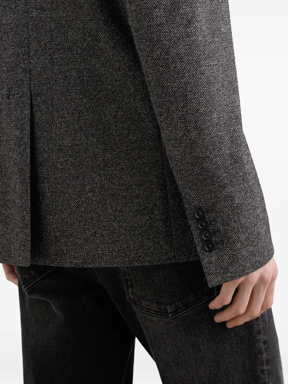 Dolce & Gabbana Jack met dubbele rij knopen en zak Grijs
