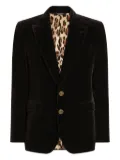 Dolce & Gabbana velvet gold-button blazer - Brown