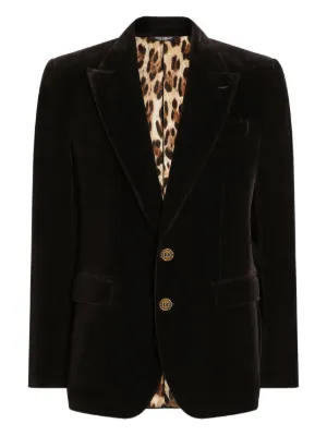 DOLCE & GABBANA ベルベットジャケット ブラック Dolce & Gabbana Velvet Blazer | Black | FARFETCH