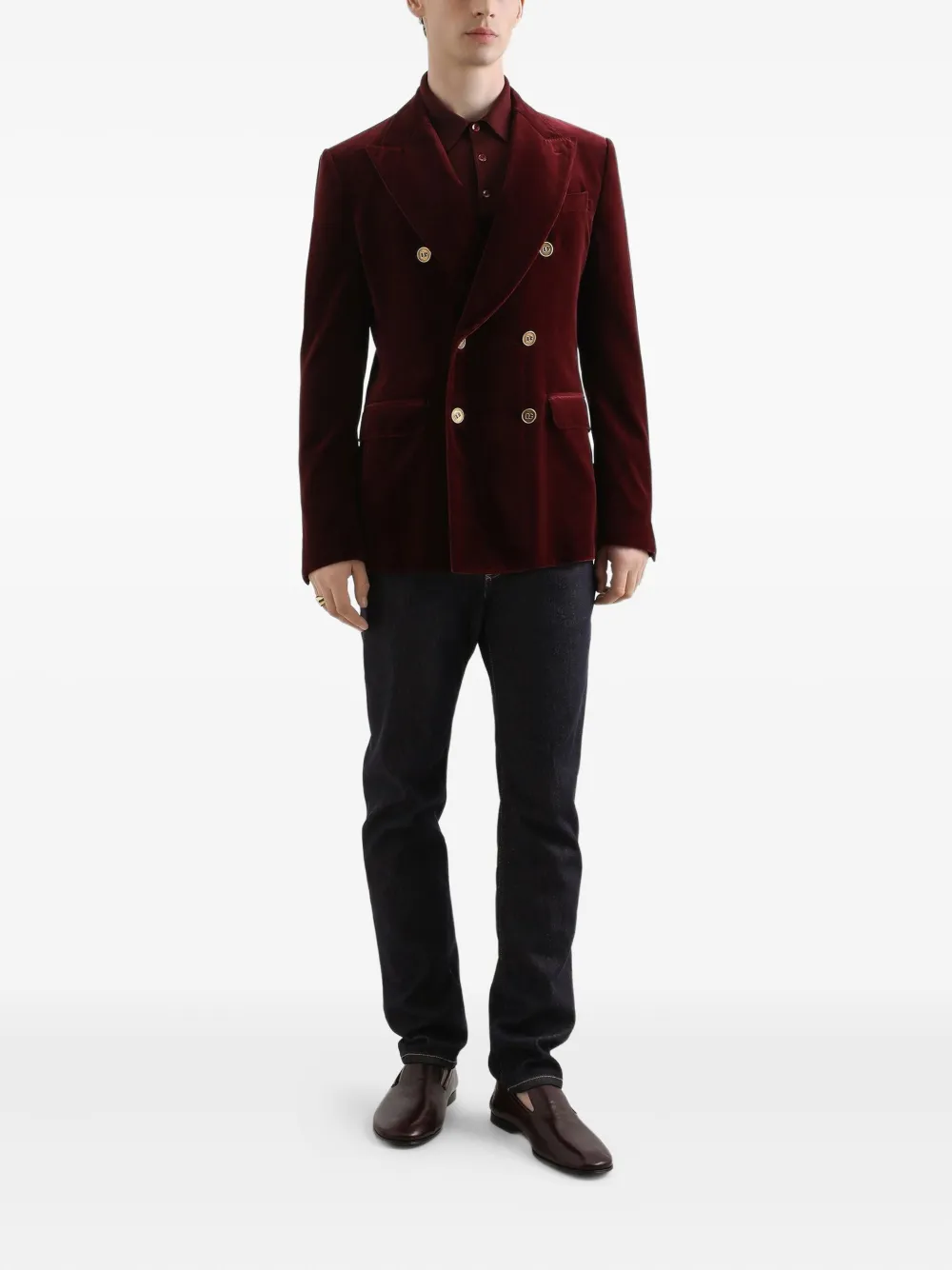 Dolce & Gabbana Sicilia velvet double-breasted blazer | Blazers | Image 2