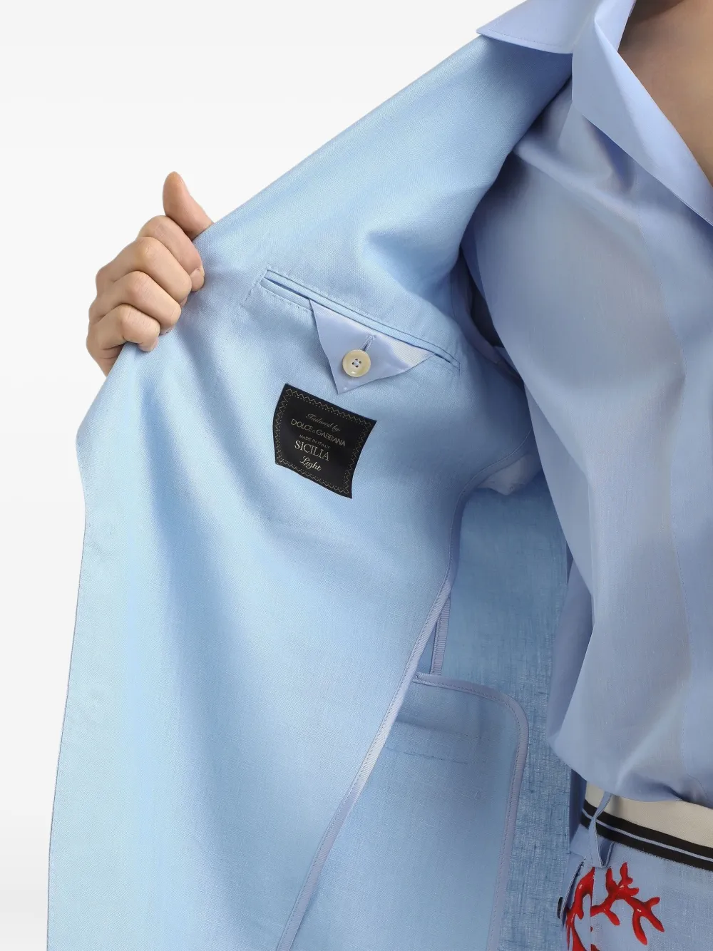 Dolce & Gabbana Blazer met enkele rij knopen Blauw