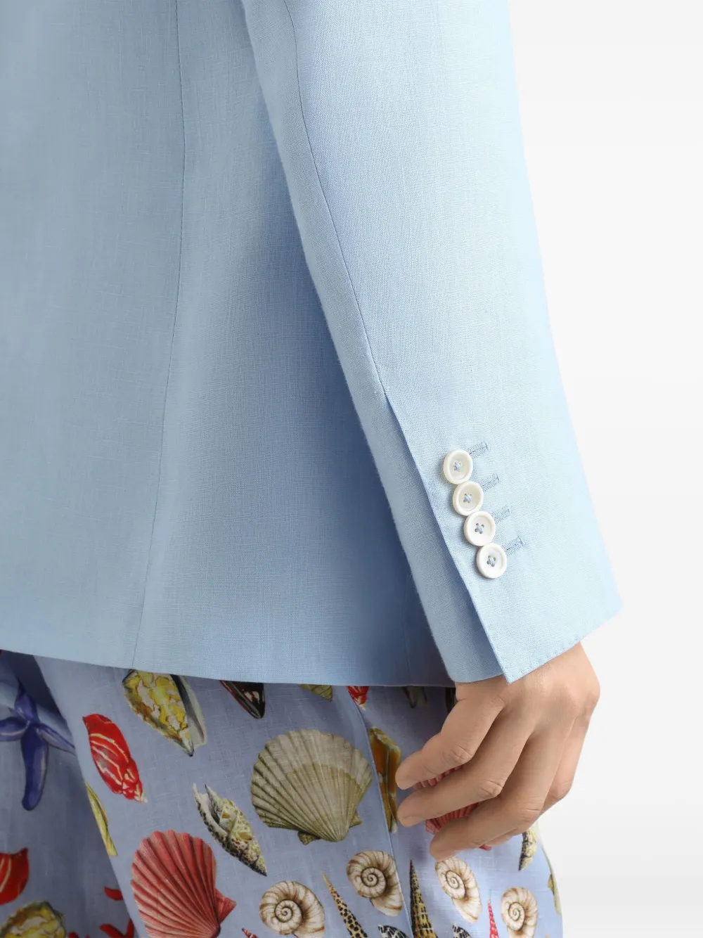 Dolce & Gabbana Blazer met enkele rij knopen Blauw